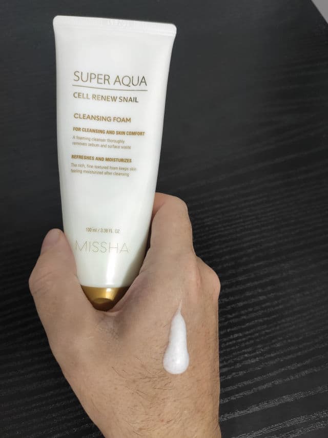MISSHA Super Aqua Cell Renew Snail Cleansing Foam review photo by MySkinToday