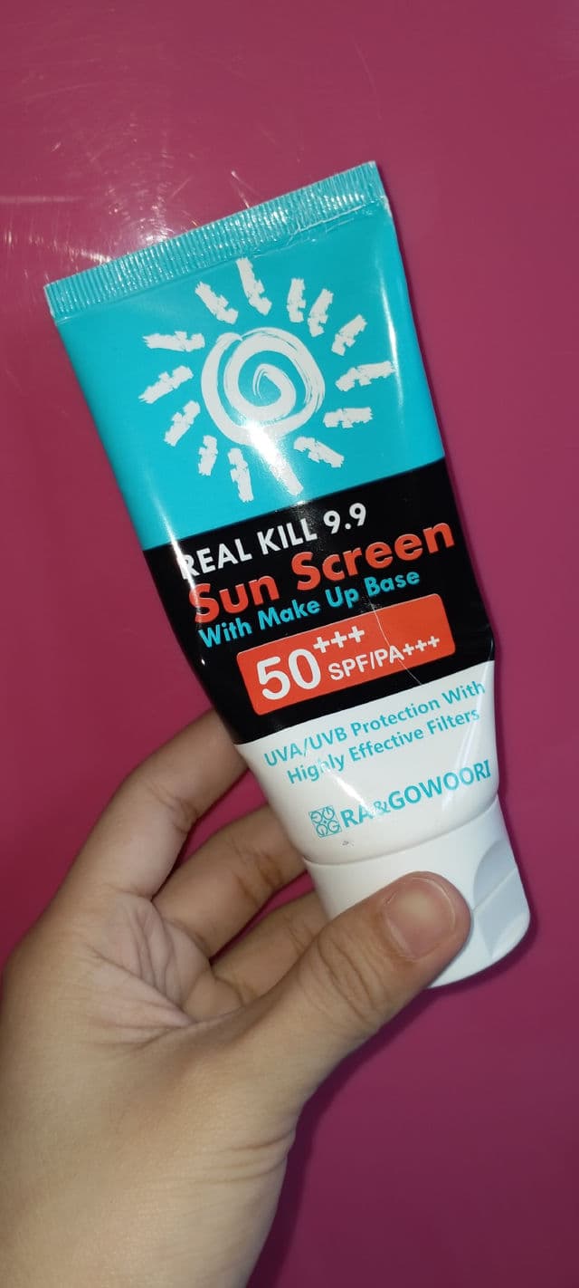 RA & Gowoori Real Kill 9.9 Sunscreen with Make Up Base SPF 50/PA+++ review photo by manifestingclearskin