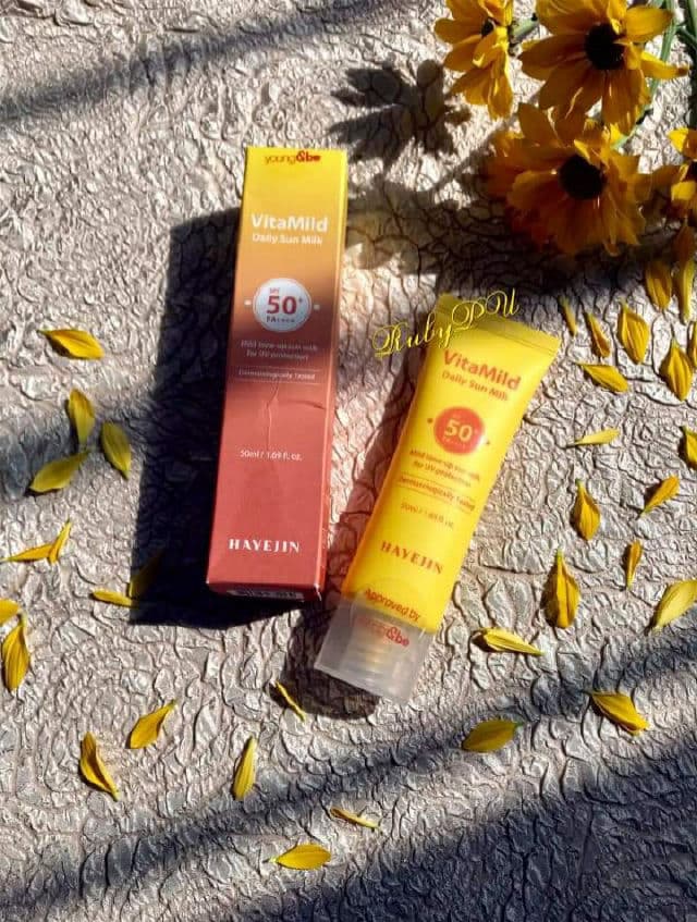 HAYEJIN VitaMild Daily Sun Milk SPF50+ PA++++ review photo by RubyPham