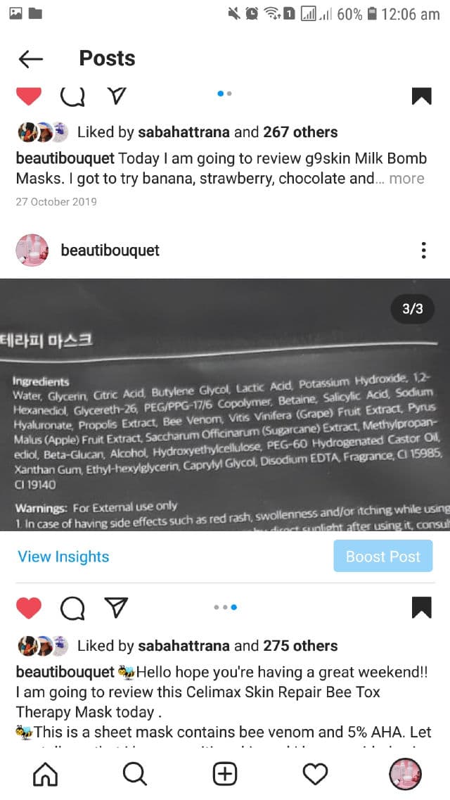 CELIMAX Skin Repair Bee Tox Therapy Mask review photo by Sidd