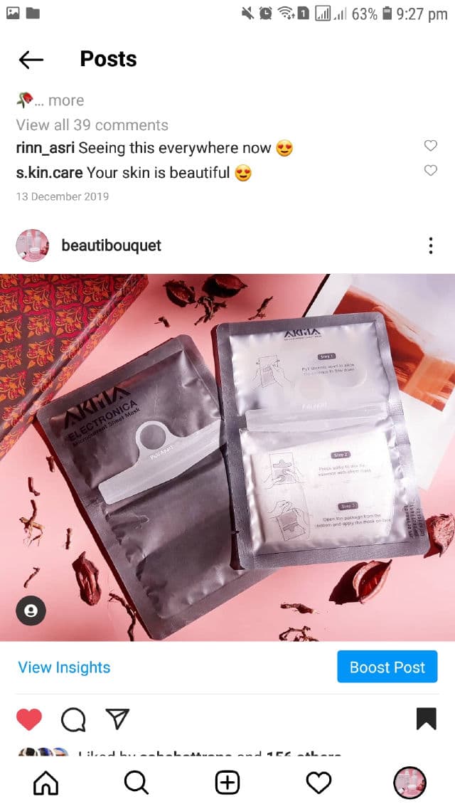 Akimia Electronica Microcurrent Sheet Mask review photo by Sidd