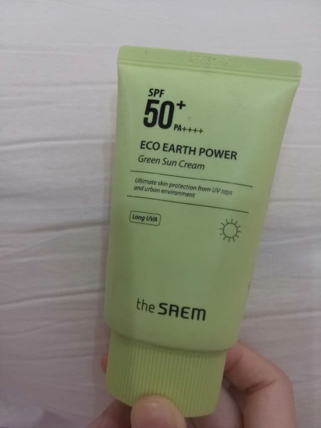 THE SAEM Eco Earth Power Green Sun Cream review photo by allieunni