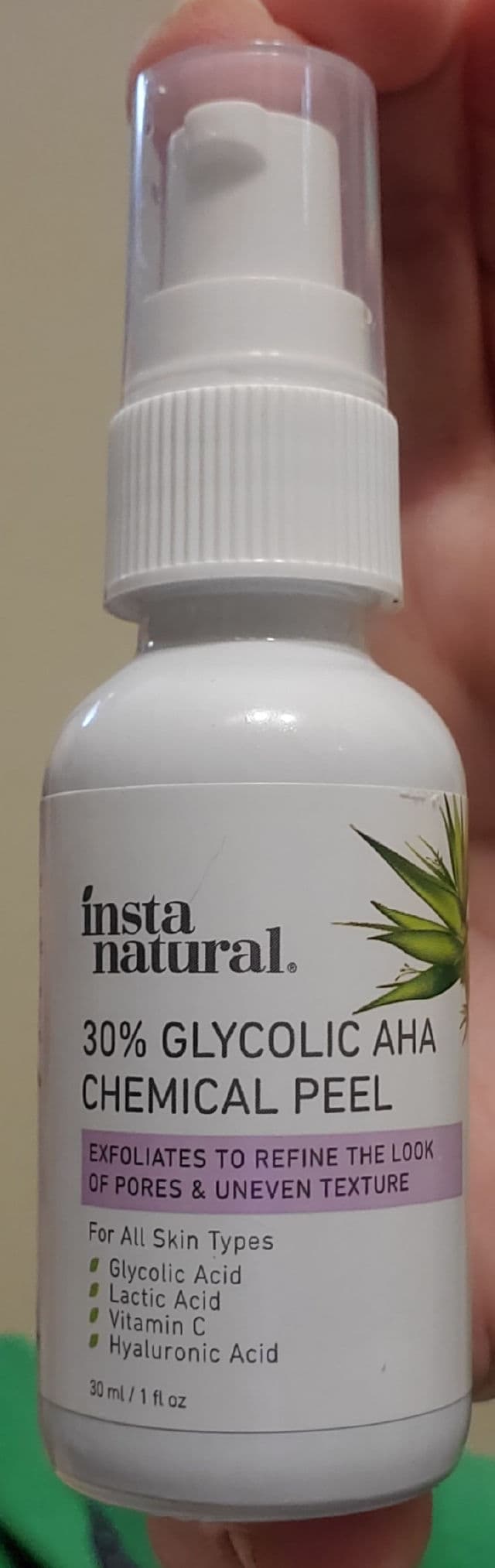 InstaNatural Glycolic Peel review photo by beautybonnebeth