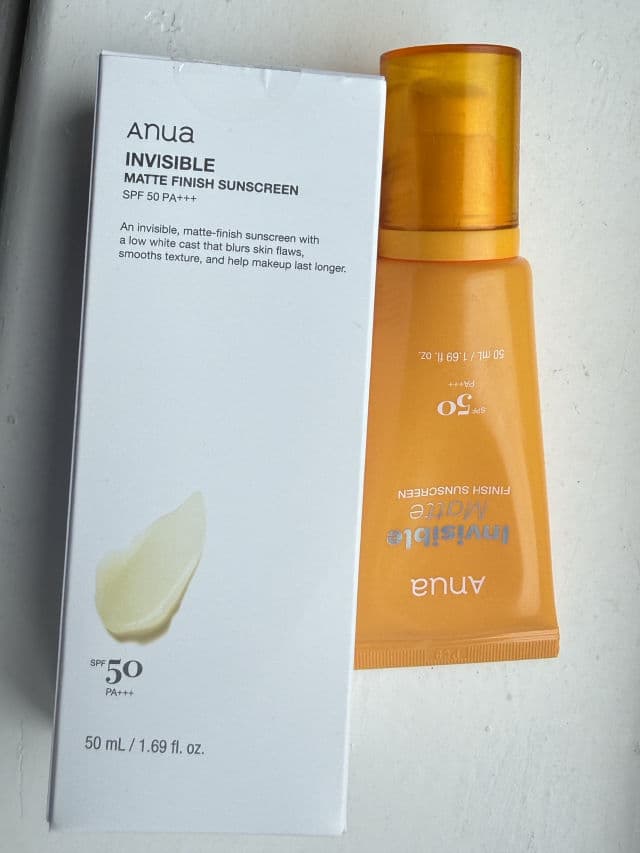 ANUA Invisible Matte Finish Sunscreen SPF 50 review photo by Tiana01