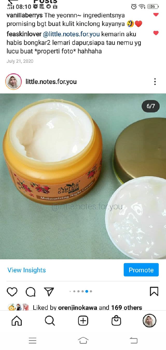 Nurish Organiq 24K Gold Moisturizing Night Cream review photo by littlenotesforyou