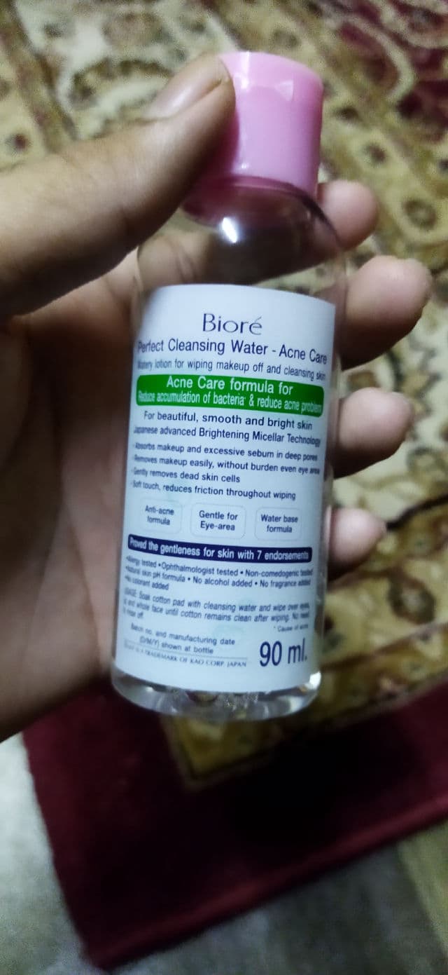 Biore Make Up Remover Perfect Cleansing Water Acne Care review photo by askinsofr