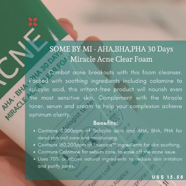 AHA BHA PHA 30 Days Miracle Acne Clear Foam product review
