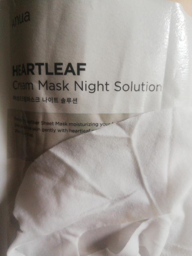 Heartleaf Cream Mask Night Solution product review