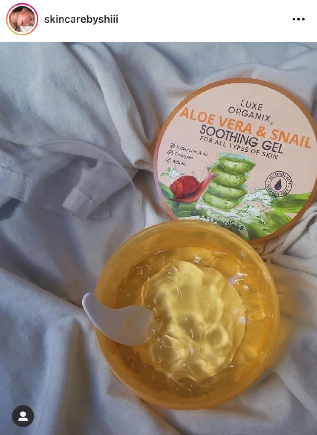 Luxe Organix Aloe Vera and Snail Soothing Gel review photo by solana