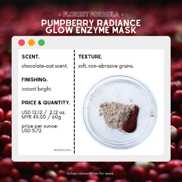 Florest Formula Pumpberry Radiance Glow Enzyme Mask review photo by skinwithbes