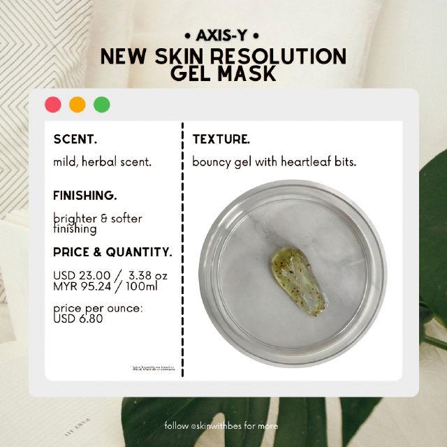 New Skin Resolution Gel Mask product review