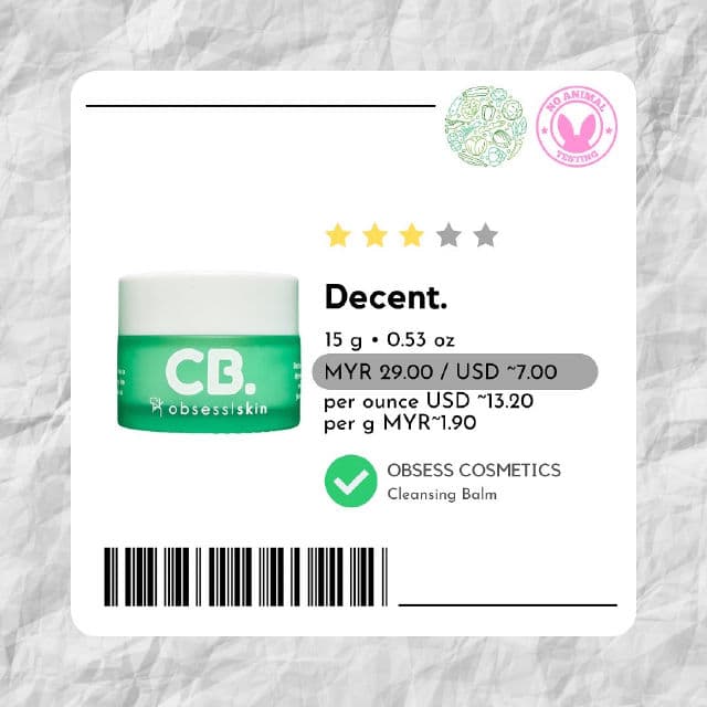 Obsess Cosmetics Cleansing Balm review photo by skinwithbes