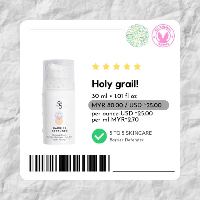 5 To 5 Barrier Defender review photo by skinwithbes