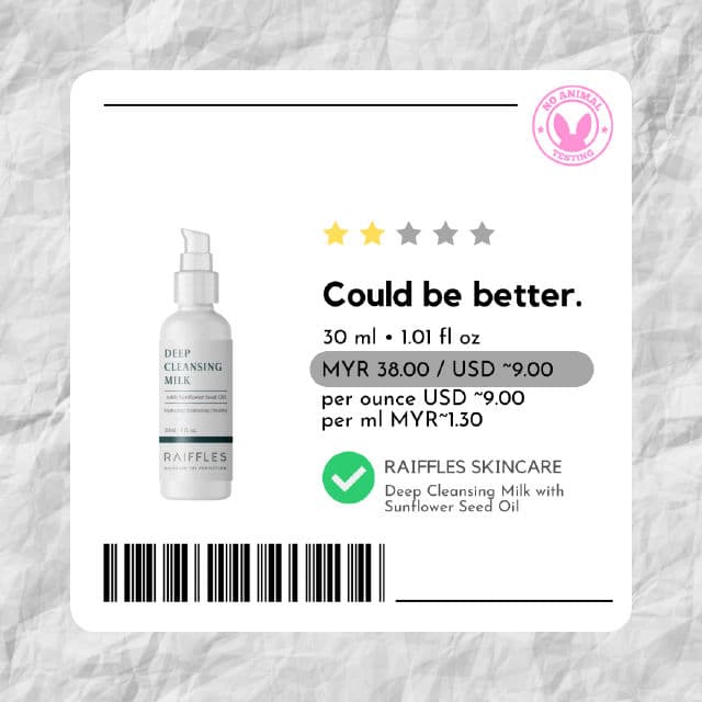 Raiffles Deep Cleansing Milk review photo by skinwithbes