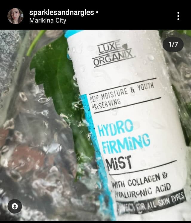 Luxe Organix Hydro Firming Mist with Collagen & Hyaluronic Acid review photo by sparklesandnargles