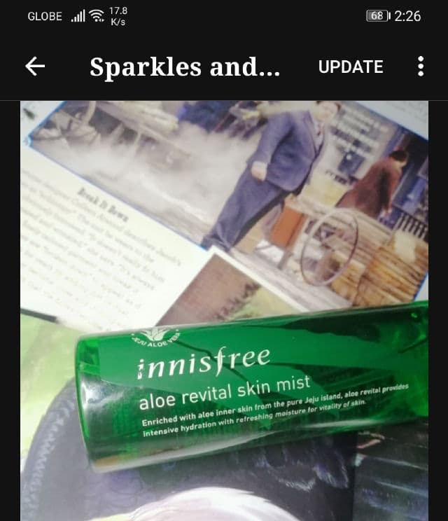 INNISFREE Aloe Revital Skin Mist review photo by sparklesandnargles