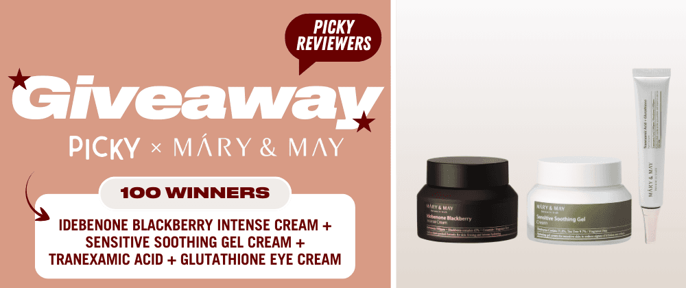 kbeauty Picky x Mary&May | Idebenone Blackberry Intense Cream event