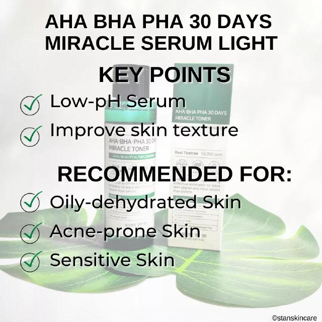 Some By Mi AHA BHA PHA 30 Days Miracle Serum Light review photo by stanskincare